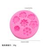 Molde de Silicone Conjunto de Flores Folhas de Flores Margarida Girassol Rosa Dobrado Açúcar Chocolate Decoração para Assar