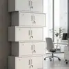 Archivero metálico de cinco secciones, gabinete multi-nivel para documentos con cerradura, gabinete para comprobantes financieros, gabinete de archivo para oficina