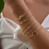 Europa y Estados Unidos patrón de cadena transfronterizo alas de flecha pulsera anillo simple un taladro pulsera de seis piezas mujeres