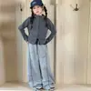Conjunto de Ropa para Niña Primavera y Otoño 2026 Elegante Cárdigan con Capucha y Pantalones Anchos Casuales Conjunto de Dos Piezas