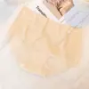 Calcinha Panty Máscara Ultrafina Seda Gelo Feminina Cintura Média Respirável Verão Estilo Fino Macio Seda Nuvem Japonesa Forro de Algodão