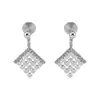 Sem Orelhas Furadas, Doce, Compacto, Diamantes Brilhantes, Lantejoulas, Argolas de Clipe Geométricas em Formato de Espiral, Brincos Ol de Luxo Acessível, Brincos de Moda Feminina