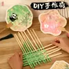 Pacote de Material DIY Tecido à Mão para Crianças Estilo Chinês Ventilador de Bambu Trançado Portátil Estilo Antigo Estilo Chinês Patrimônio Cultural Imaterial Ventilador Redondo
