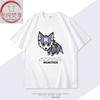 Camisetas de Manga Corta Periféricas de Monster Hunter para Hombres y Mujeres en Verano Algodón Holgadas Animación Bidimensional Juego Ropa Co-Branded Moderna
