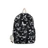 Mochila al por mayor 2024 Nueva Moda Color Mariposa Mochila Escolar para Estudiantes Trendy Casual Simple de Nylon