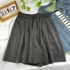 Pantalones Cortos Casuales de Seda de Hielo de Secado Rápido para Mujer Verano Delgados Ropa Exterior Delgados Adelgazantes Deportivos Cintura Alta Sueltos Pierna Ancha