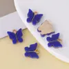 Pingente de Borboleta 3D Colorido em Acrílico com Liga Metálica Acessórios para Joias DIY Pulseira Colar Chaveiro Pingente Venda por Atacado