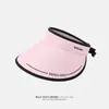 Gorra de sol de ala ancha para verano para mujer para ciclismo anti-ultravioleta sombrero para el sol visera 14cm