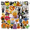 Novos Adesivos de Abóbora 50 à Prova d'Água Tema Desenho Animado Festa de Morcego Graffiti Mala Computador Adesivos de Halloween