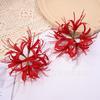 Cabeza de flor artificial Pei Shore, horquilla de flor, accesorios antiguos de Hanfu, adornos para el cabello de flores DIY, cabeza de flor de ajo de piedra Manzhushahua
