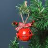 Pingente de árvore de Natal sino de metal chifre pingente de sino de Natal criativo acessórios de sino para decoração de casa de férias