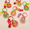 Llavero acrílico de alce navideño nuevo y creativo con forma de tarjeta de personaje navideño, bolsa, decoración, colgante, regalo, texto, joyería