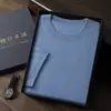 Nuevo Suéter de Cachemir para Hombre Primavera/Verano 2024, Manga Corta, Cuello Redondo, Cachemir Puro, Tejido Fino, Ligero, Versátil Camiseta de Punto de Manga Corta