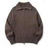 Cárdigan de punto a rayas retro estilo japonés Rumeng, unisex, corte holgado, mangas raglán, suéter casual para otoño
