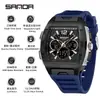 Reloj Deportivo Sanda de Doble Pantalla para Estudiantes de Secundaria, Montañismo al Aire Libre, Hora Mundial, Resistente al Agua, Cuenta Atrás, Versátil, Elegante Reloj Electrónico