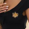 Broche de Metal Fogos de Artifício Inspirado em Design Transfronteiriço Europeu e Americano, Alfinete de Flor Multifuncional Fashionable e Criativo Anel de Acessório para Roupas