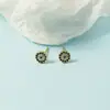 Ojos Azules Círculo Ojos de Diablo 2020 Pendientes de Nuevo Estilo Diamante Brillante Simple Moda Elegante Regalo Accesorios para Orejas de Mujer