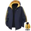 Chamarra con Capucha Reversible de Doble Cara 2026 con Tres Rayas, Chaqueta de Béisbol Reversible para Hombre Nueva