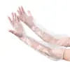 Guantes caseros desechables extendidos y engrosados, aptos para alimentos, impermeables, resistentes al aceite, para lavar platos y verduras, guantes de PE duraderos y antideslizantes