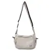 Bolsa Transversal Casual de Cor Sólida, Grande Capacidade, Bolsa Mensageiro Repelente à Água, Marca da Moda, Bolsa Versátil para Aulas de Estudante, Bolsa Mensageiro de Nylon
