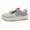 Diseño de Nicho Color-Blocking 2026 Nuevas Zapatillas con Bloques de Color Arcoíris Tendencia Nacional Estrella para Mujeres y Parejas, Zapatos Casuales Versátiles de Suela Gruesa
