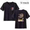 Camiseta de manga corta con cuello en V para mujer, nueva camiseta transfronteriza de gran venta con estampado gigante.