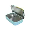 Estuche Metálico con Tapa Abatible para Papelería Caja de Empaque Frasco para Medicamentos Caja de Almacenamiento de Metal Caja Cuadrada de Lata