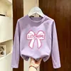 Camiseta para Niña para Primavera y Otoño 2026 Nueva Moda Mangas Largas para Niñas, Conjunto de Otoño para Bebé Niña, Camiseta Básica de Algodón Puro