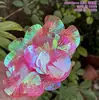 Escama de Dragón Sirena Iridiscente Concha Grande 40mm Lentejuelas Plegadas DIY Siete Colores Deslumbrante Escama de Pez Forma de Abanico Cuentas