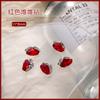 Nail art pilha broca jóias rede vermelho flash liga pilha broca acabado super flash gelo através do amor unhas arte decorações atacado