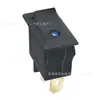 Interruptor basculante iluminado de 3 pines y 2 velocidades certificado IEC KCD3-B2 tipo barco, interruptor de alimentación de doble tarjeta con contacto plateado