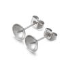 Pendientes de acero inoxidable con soporte de perla estilo hipster coreano diy para mujer chapados en oro tamaño múltiple pendientes semiacabados al por mayor