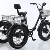 Triciclo Eléctrico con Marco de Hierro Certificado UL con Batería de Litio, Triciclo Ligero con Asistencia para Paseo Padres e Hijos
