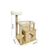 Marco de escalada para gatos con cama integrada para gatos, poste rascador de sisal, árbol para gatos, juguete grande para gatos no de madera maciza, plataforma de salto, suministros para mascotas del hogar