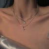 Collar Doble Xingyue para Mujer 2024 Nuevo Estilo Temperamento Alta Calidad Estilo Diosa Lujo Ligero Simple Versátil Cadena de Cuello Cadena