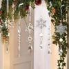 Decoraciones Navideñas Transfronterizas para Fiestas Navideñas Tira de Hielo Navideña Copo de Nieve Transparente Borde de Hielo Cono de Hielo Falso Acrílico