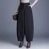 Inverno Novo Casual Moda Quente Grosso Versátil Fluido Emagrecedor Calça Abóbora Calça Harem Estilo Coreano Calça de Pernas Largas
