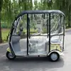 Triciclo Eléctrico con Toldo Integrado, Cerramiento Completo, Cortina de Lluvia, Tres Iguales A5, Impermeable, Protector Solar, Antihielo, Engrosado, Cuatro Estaciones, Cortina de Dibujos Animados