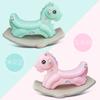 Mecedora para Bebé Caballo Mecedor de Plástico para Bebé Juguete Grande Engrosado para Niños de 1-2 Años Caballo de Madera Pequeño con Ruedas