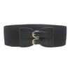 Cinturón elástico de moda con hebilla doble estilo retro, ancho y decorativo para todo tipo de ocasiones, con sello para vestido y abrigo.