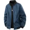 Chaqueta transfronteriza para hombre para primavera y otoño, cortavientos deportivo fino de cuello alto, ropa de hombre de color liso, abrigo casual para hombres jóvenes y de mediana edad