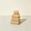 Caja de joyería de tapa y base, caja de embalaje para accesorios de papel kraft, caja de regalo para anillos, collares y pendientes, se puede imprimir con logo, venta al por mayor desde el fabricante
