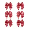 En Stock Lazo Envuelto de Cuadros de 1 cm Cinta Escocesa Lazo Decorativo Ropa Accesorio para el Cabello Decoración DIY