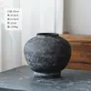 Estilo Silencioso Jarrón Vintage Cerámica Gruesa Jarra de Cerámica para Casa de Huéspedes Nuevo Estilo Chino Cerámica Inserto para Flores Secas Maceta de Balcón Decoración del Hogar