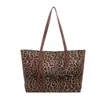 Bolso de Mano con Estampado de Leopardo para Mujer Gran Capacidad 2026 Nuevo Otoño Casual Bolso de Hombro Único de Compras Bolso Tote de Moda para el Trabajo y el Viaje