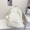 Mochila Leve College 2025 Novo Estilo Suave e Artística para Mulheres, Mochila Casual Estilo Mori, Mochila Simples para o Dia a Dia