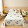 100% algodón puro, adecuado para dormir directamente sobre él, sábana de cama para todas las estaciones, pieza única, algodón completo, adecuado para dormir directamente sobre él, individual o doble, juego de tres piezas para dormitorio de estudiante