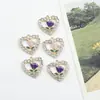 Pendientes Artisticos y Elegantes de un Solo Colgante Estilo Coreano al por Mayor, Cadena para Clavícula, Colgante de Aleación en Forma de Corazón y Rosa, Accesorios de Joyería para Manualidades DIY