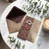 Invitaciones de Boda de Terciopelo Verde Oscuro, Sobres Personalizados de Medio Pliegue, Invitaciones de Boda de Alta Gama