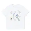 Camiseta de verano de seda de leche con estampado floral, estilo retro americano, manga corta para mujer, nuevo diseño 2026, top de nicho